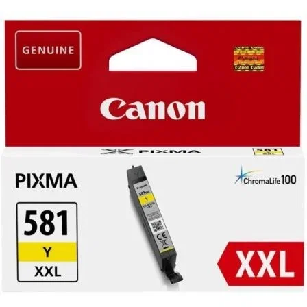 Canon CLI-581Y XXL Amarillo, Cartucho de Tinta Original para PIXMA Canon CLI-581Y XXL Amarillo, Cartucho de Tinta Original para PIXMA